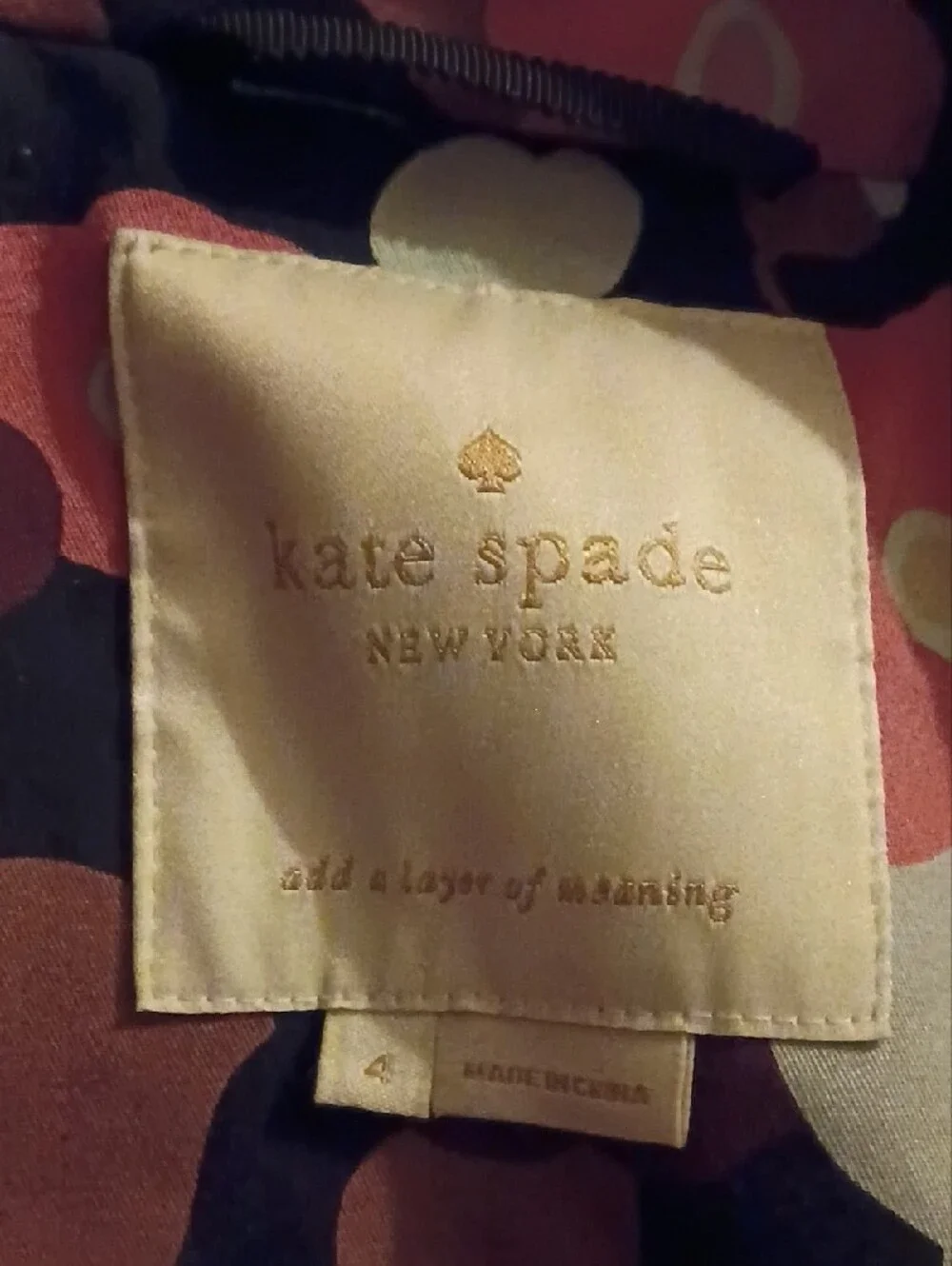 kate spade Black Floral Button-Up Fitted Jacket